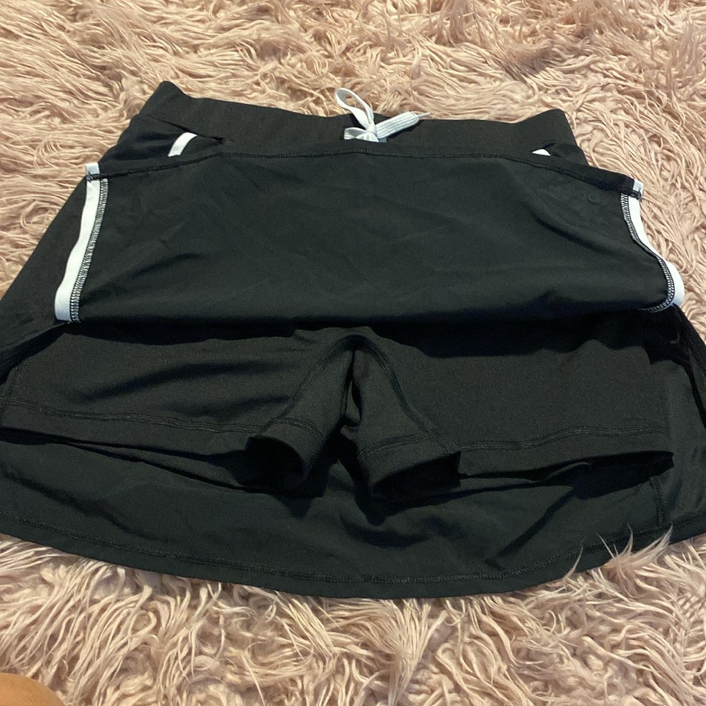NWOT: adidas Black Mini Skirt with White Trim - Picture 8 of 14